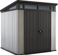 Keter Outdoor Storage Shed, for House, Patio & Yard, Plastic Resin, Artisan, 7×7 Ft, Gray